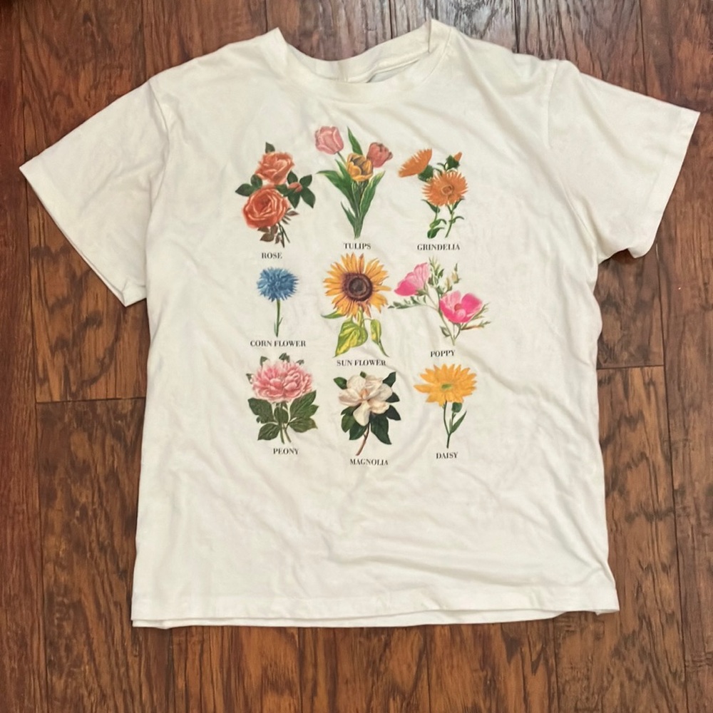 oversized flower shirt